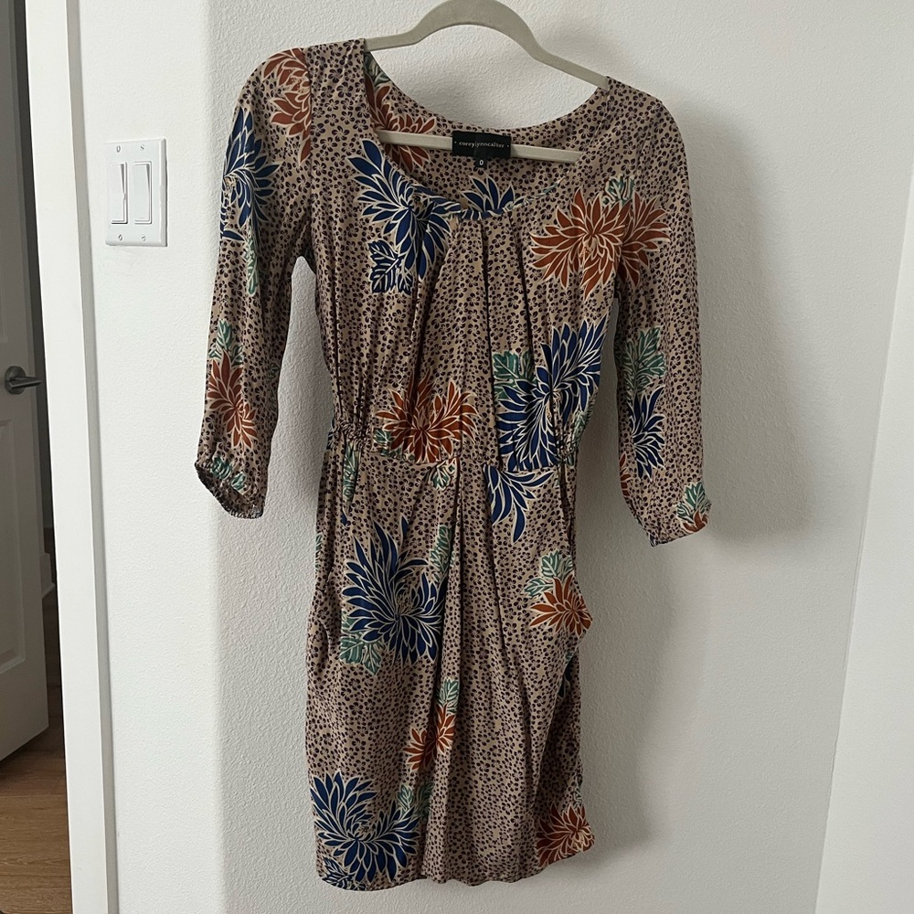 Anthropologie silk dress 0